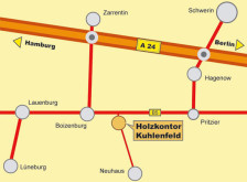 Holzkontor Kuhlenfeld:, Anfahrt